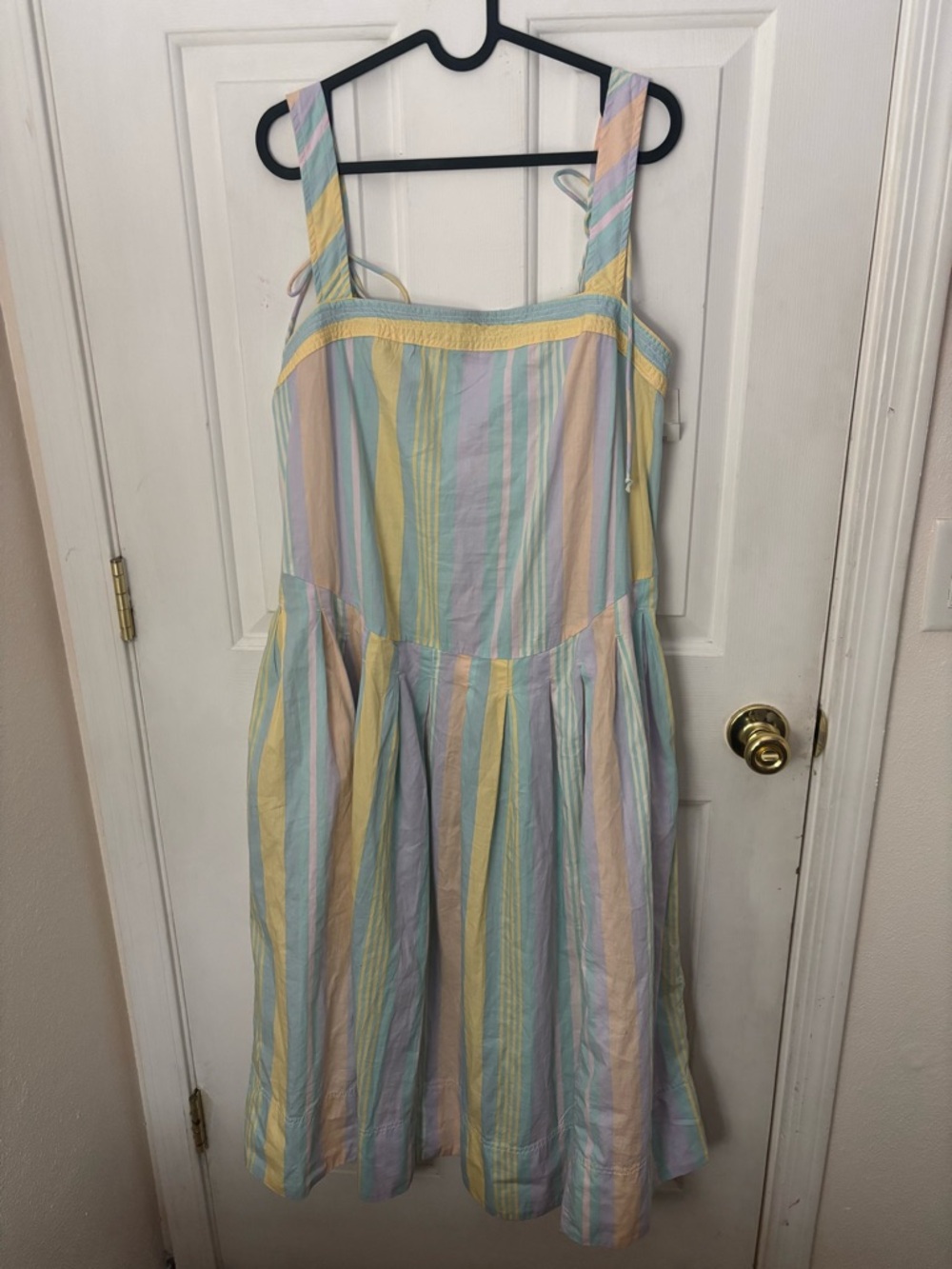 Free People Pastel Stripe Maxi Dress in Yellow, Blue, Pink, Mint